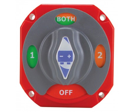 MZMBS-02 Battery Switch designed for isolating battery power in boats, vehicles, and machinery. Offers reliable performance, safety, and long service life even in harsh environments. Available in Rimal Marine.

