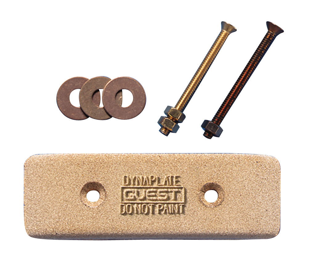 Marinco Dynaplate ground plate made from porous bronze for optimal marine bonding and grounding. Provides corrosion protection and electrical grounding for SSB radios, lightning arrestors, and AC/DC marine systems. Durable design ensures reliable underwater conductivity.