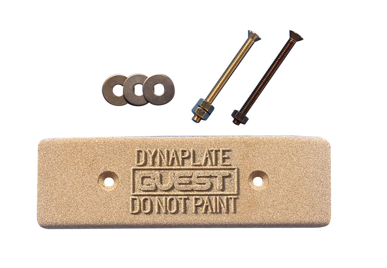 Marinco Dynaplate ground plate made from porous bronze for optimal marine bonding and grounding. Provides corrosion protection and electrical grounding for SSB radios, lightning arrestors, and AC/DC marine systems. Durable design ensures reliable underwater conductivity.