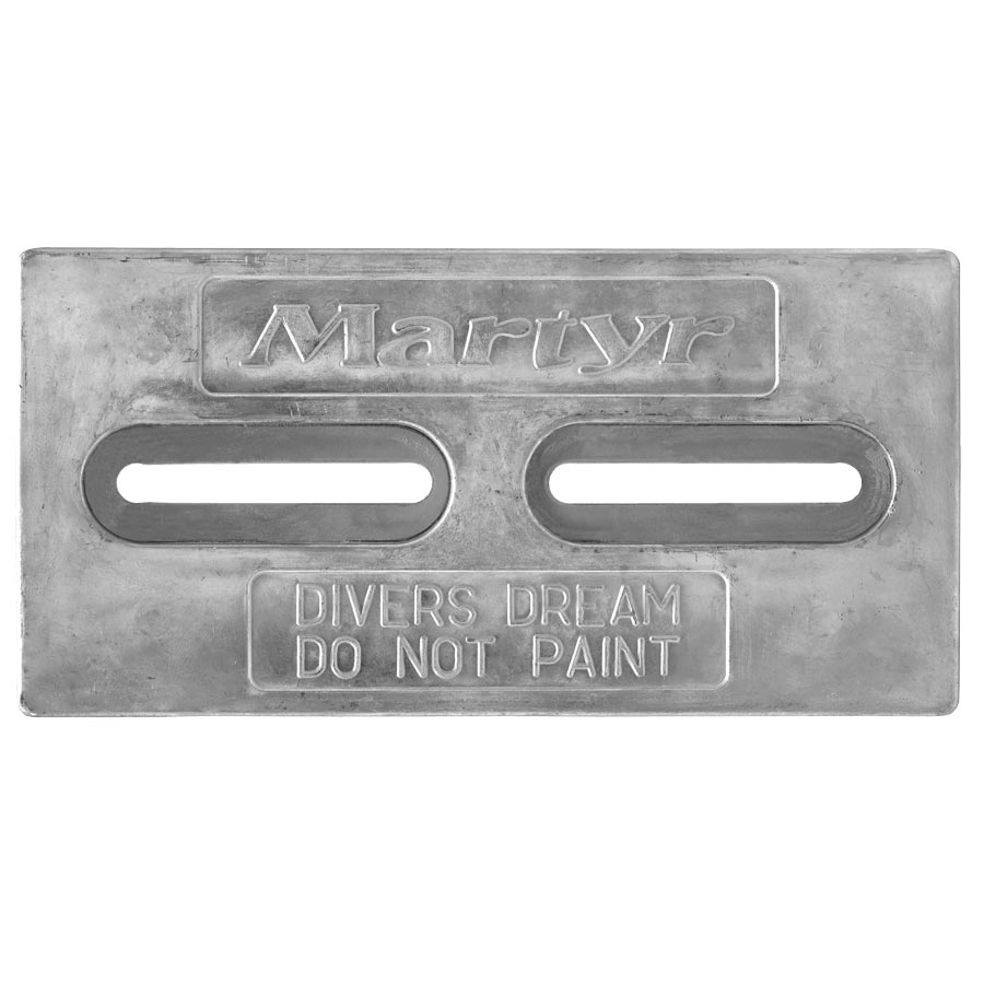 Martyr CMDIVER zinc bolt-on hull anode designed for durable corrosion protection in marine environments. Equipped with metric bolt holes for easy mounting on steel or aluminum hulls. Manufactured with high-quality zinc alloy for long-lasting cathodic protection on commercial and recreational boats.

If you want metadata for more Martyr anode models or product descriptions, just say!