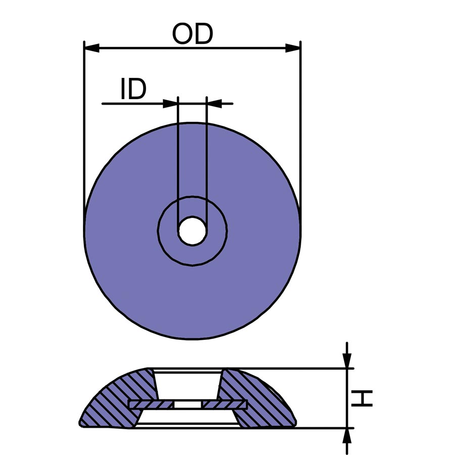 Martyr CMZD Series zinc bolt-on hull anodes designed to protect steel and aluminum boat hulls from corrosion. Features metric bolt holes for secure mounting. Manufactured from high-quality zinc alloy, these anodes provide durable and reliable cathodic protection in harsh saltwater conditions.

