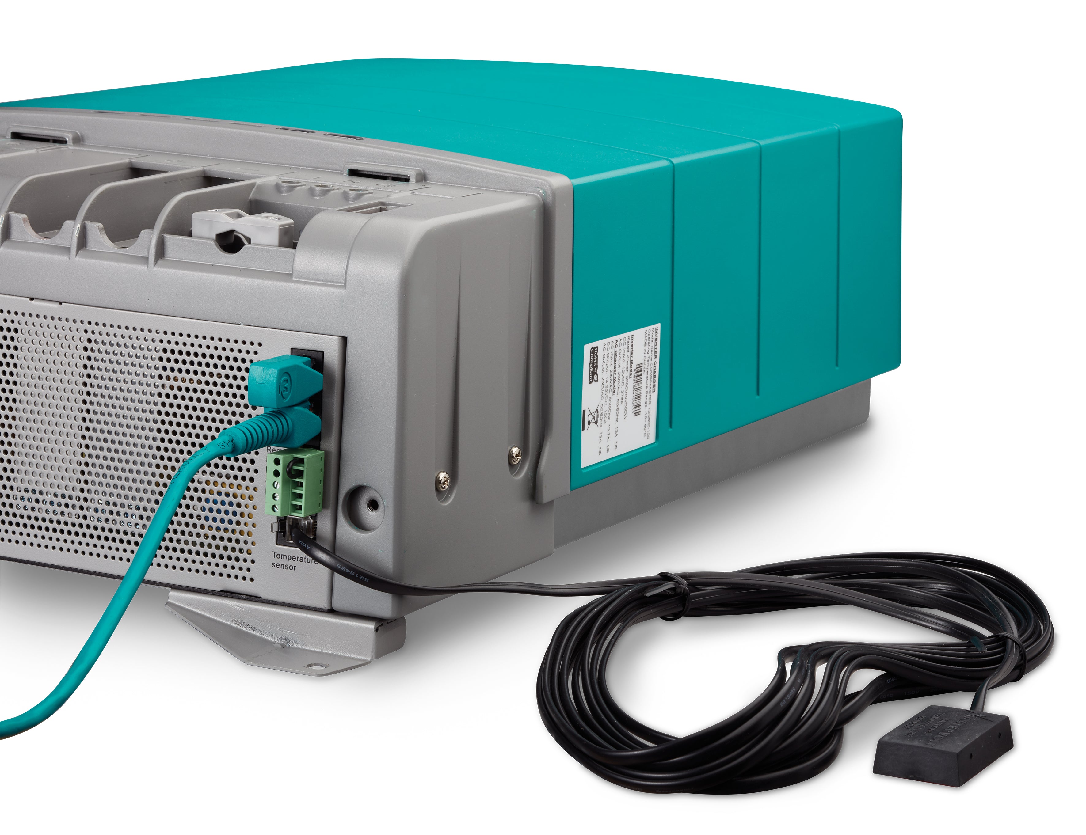 Mastervolt CombiMaster 24/3000-60 CZone inverter charger combination with 3000VA output for 24V DC systems. Equipped with power assist, automatic AC transfer, advanced 3-step+ battery charging, and CZone integration for superior monitoring and control. Ideal for marine and off-grid applications.

