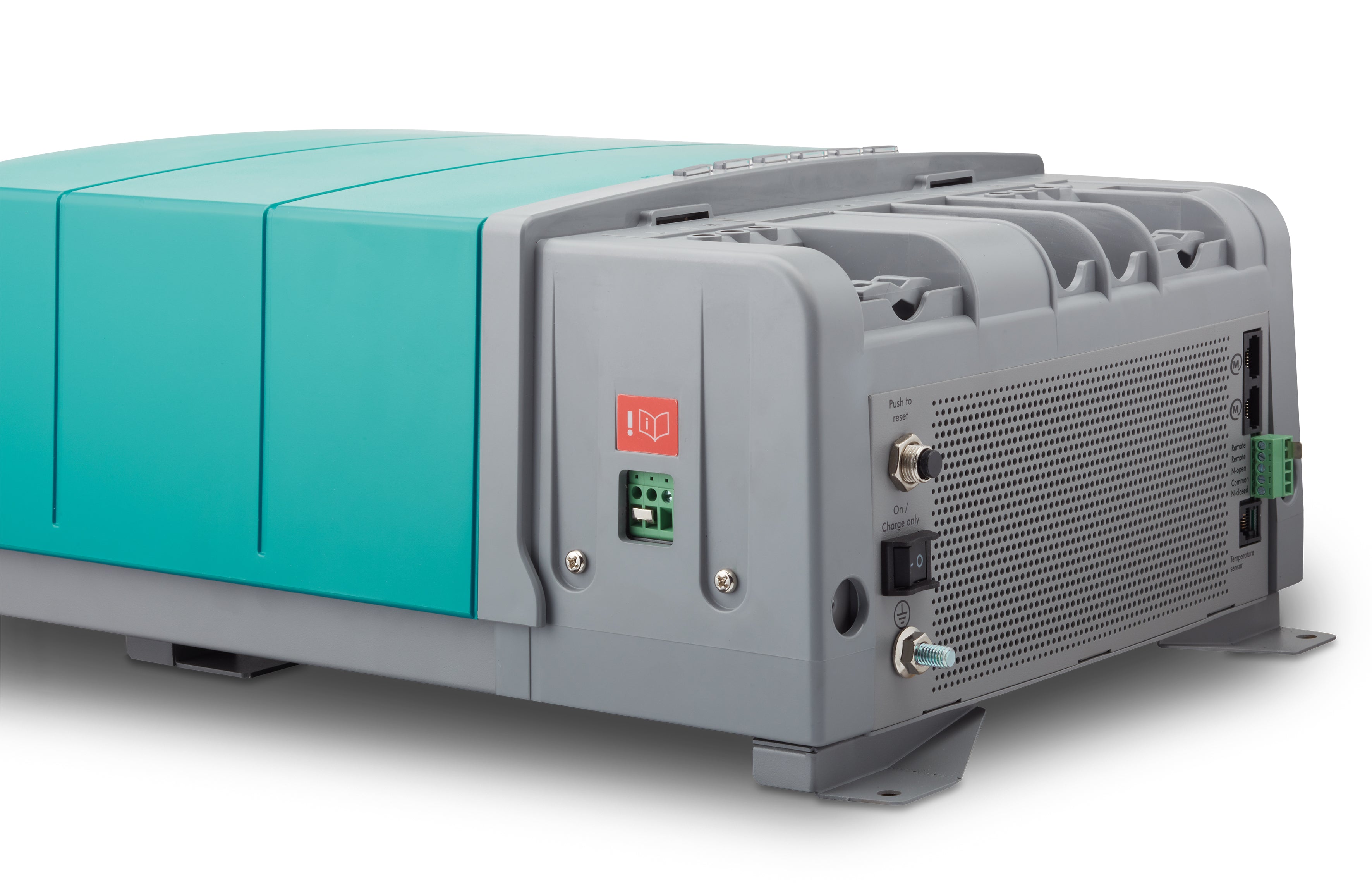 Mastervolt CombiMaster 24/3000-60 CZone inverter charger combination with 3000VA output for 24V DC systems. Equipped with power assist, automatic AC transfer, advanced 3-step+ battery charging, and CZone integration for superior monitoring and control. Ideal for marine and off-grid applications.
