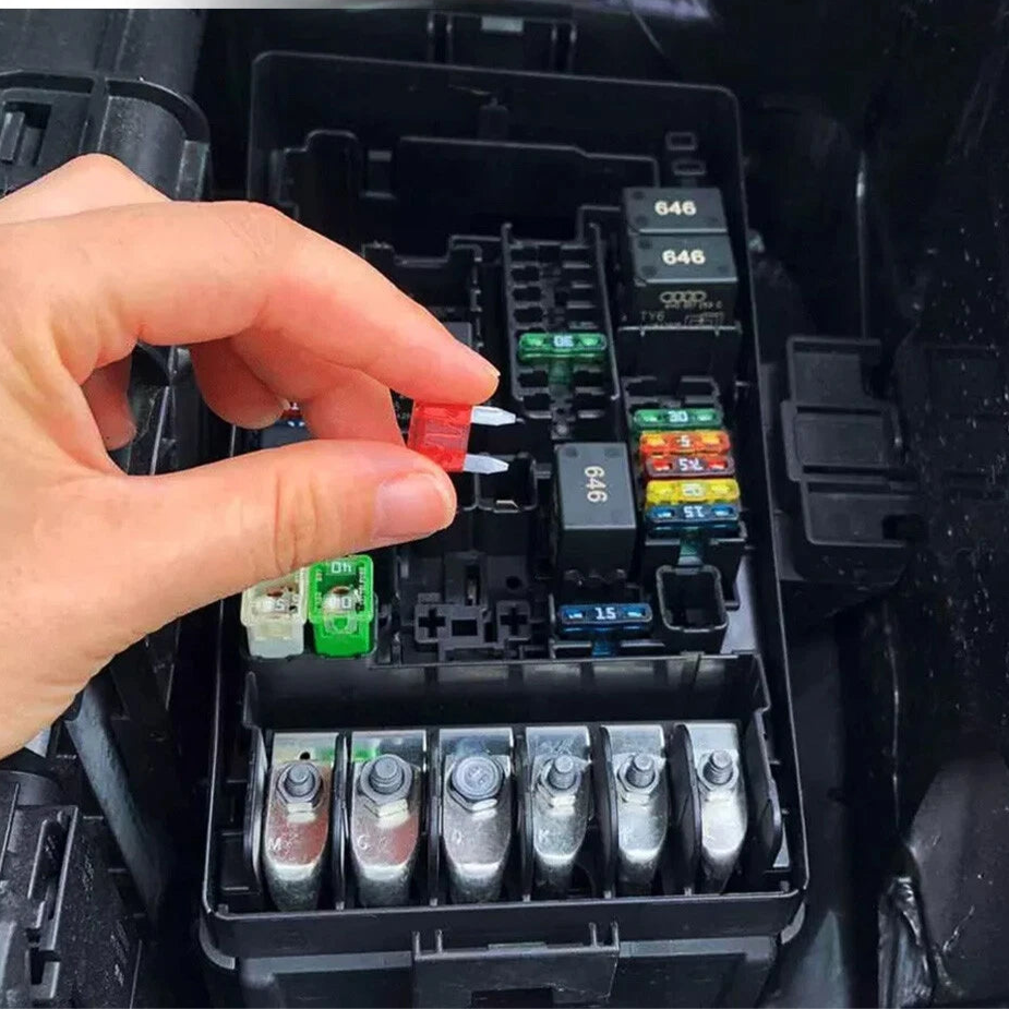 Set of mini blade fuses rated from 2A to 35A, with 10 pieces of each. Designed for compact 12V/24V fuse blocks in automotive, marine, RV, and electronics applications. Color-coded, heat-resistant, and built for reliable protection by Rimal Marine.

