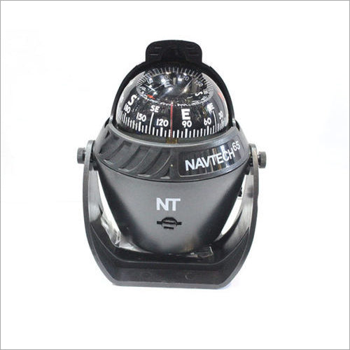NAVTECH 65 illuminated marine compass with conical read card, available in black or white housing. Ideal for dashboard or windshield mounting on powerboats and small vessels.


