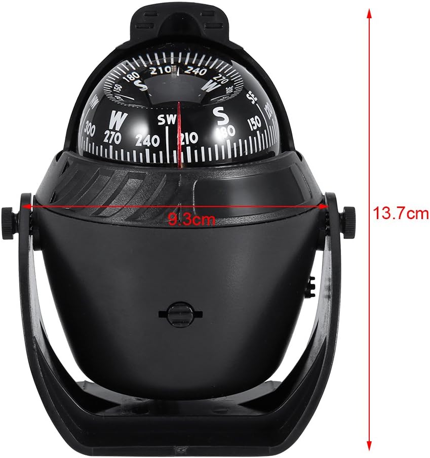 NAVTECH 65 illuminated marine compass with conical read card, available in black or white housing. Ideal for dashboard or windshield mounting on powerboats and small vessels.

