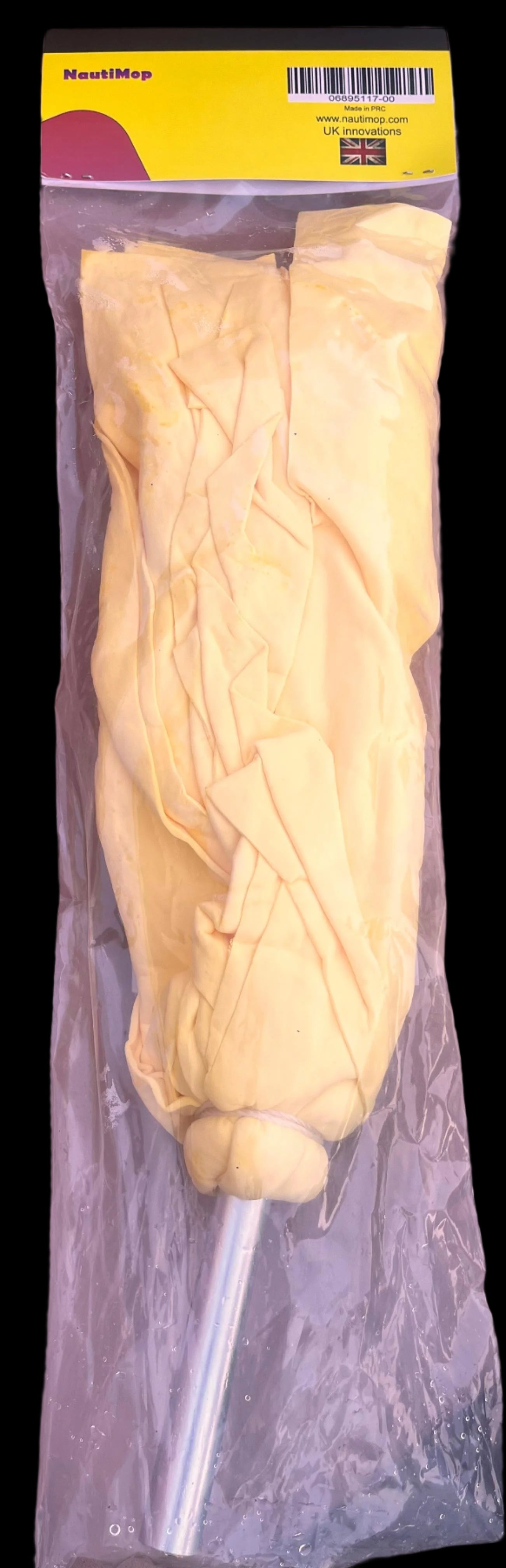 NautiMop marine drying mop made with premium PVA chamois for superior water absorption and streak-free cleaning. Ideal for boats, decks, RVs, and cars. Durable, lightweight, and designed for high-performance in marine environments.
