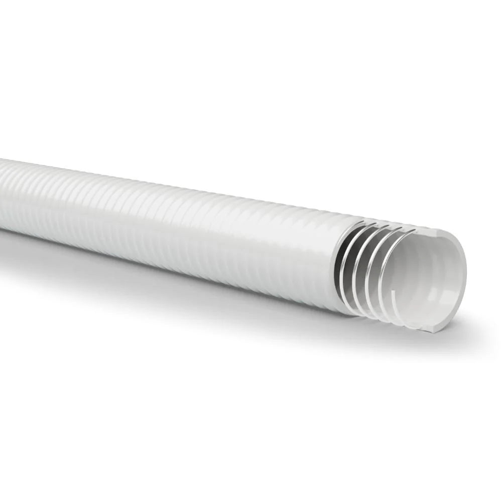 OSCULATI Premium PVC sanitary hose featuring internal steel spiral for kink resistance and durability. Anti-sweat and odor-resistant, perfect for marine and sanitary use. Flexible design suitable for various climates with reliable performance from -15°C to +60°C.