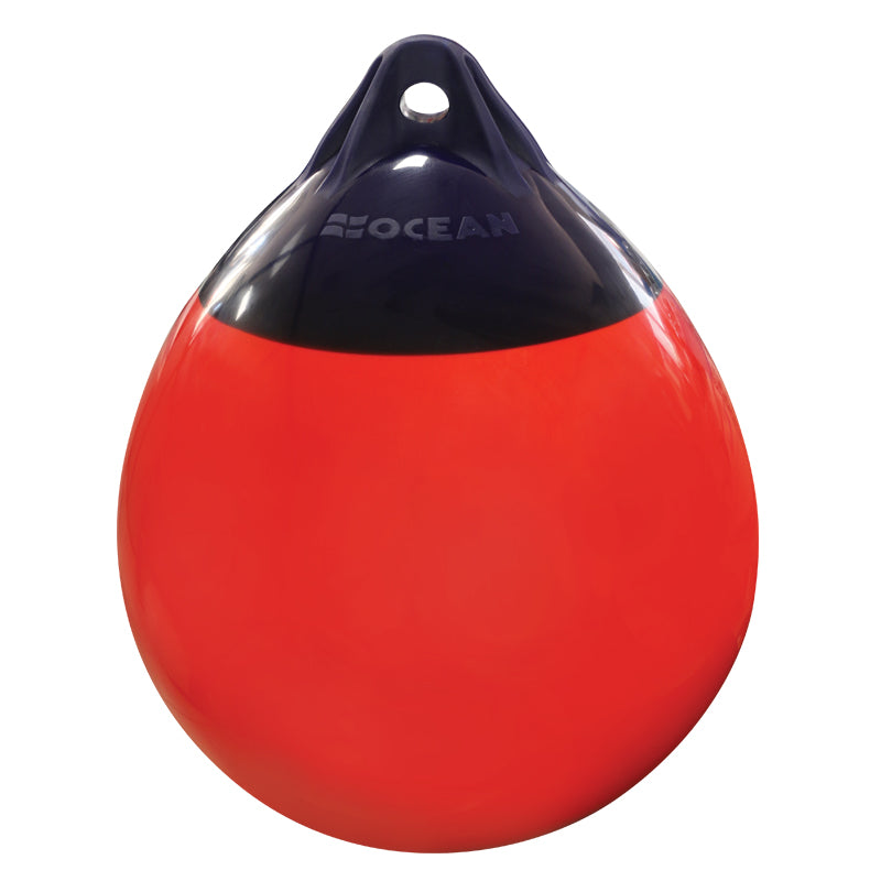 Ocean R Series buoys designed for mooring, marking, and navigation in marine environments. Built from UV-resistant, impact-resistant polyethylene. Strong rope eye for secure attachment. Ideal for commercial and recreational boating, available in various sizes and high-visibility colors.

