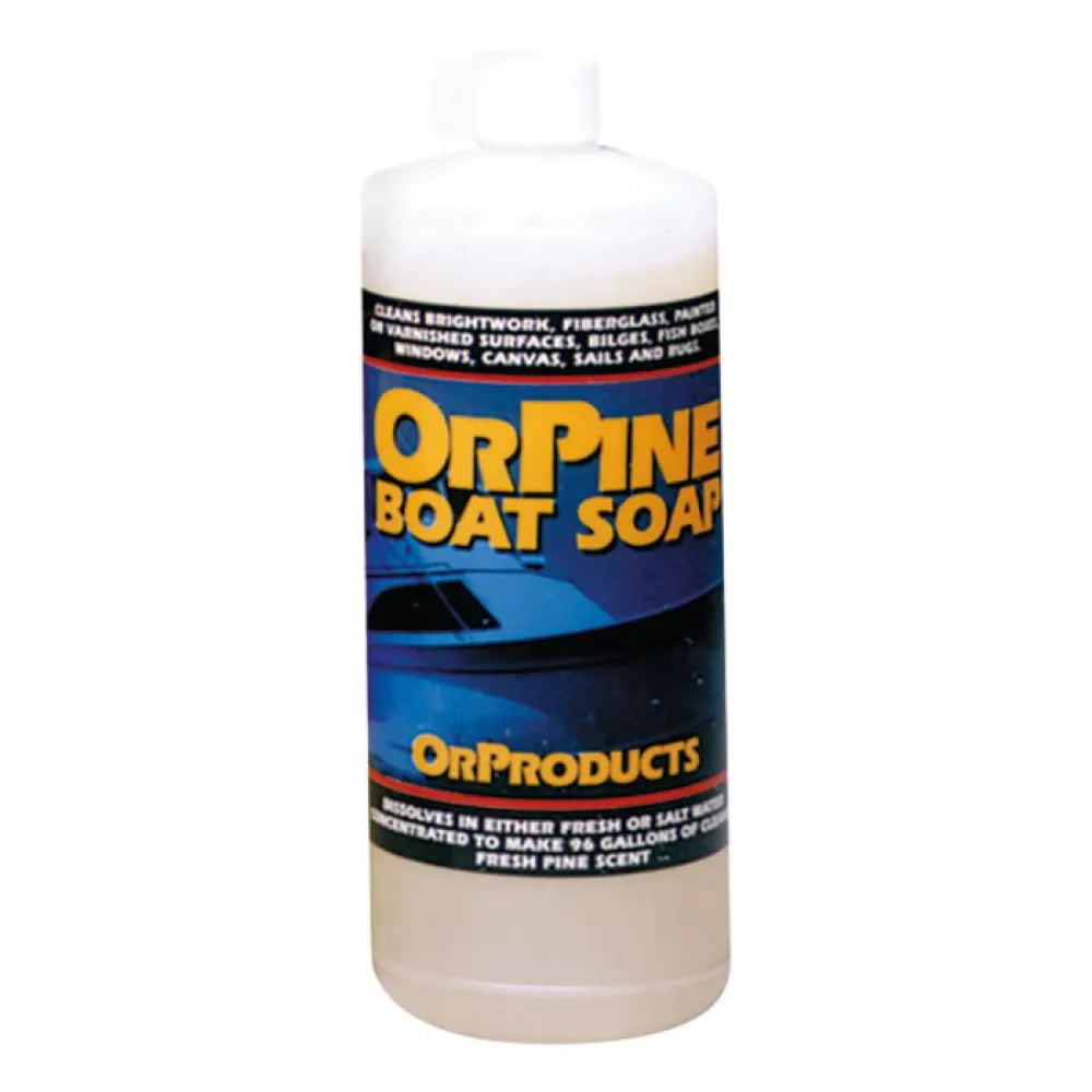 Orpine Boat Soap 1 Litre bottle – gentle marine cleaner that safely removes dirt, salt, and grime from boat surfaces. Suitable for hulls and topsides, it preserves paint and finish while keeping boats clean and shiny.