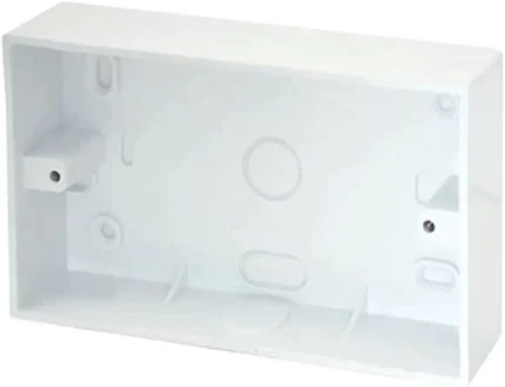 Durable PVC electrical junction box 6x3 inches with knockouts, designed for clean, safe electrical connections. Flame-retardant, weather-resistant, and easy to install. Ideal for indoor wiring, conduit joints, and cable organization in various installations.