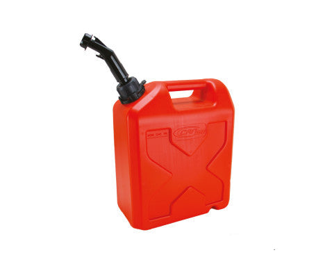 PVC fuel jerrycans available in 5 litre, 10 litre, and 20 litre sizes. Durable, lightweight fuel containers with compact dimensions: 250x260x130mm (5L), 345x295x165mm (10L), and 480x330x185mm (20L). Perfect for marine, automotive, and outdoor fuel storage applications.