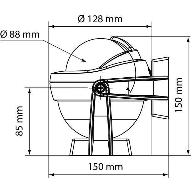 Plastimo Offshore Compass 95 Bracket Mount with Black or White housing and flat or conical card. Designed for 6–10 meter boats. Features shock-resistant construction, 12–24V LED lighting, and versatile bracket mounting. ISO 613 compliant for marine safety and precision.

