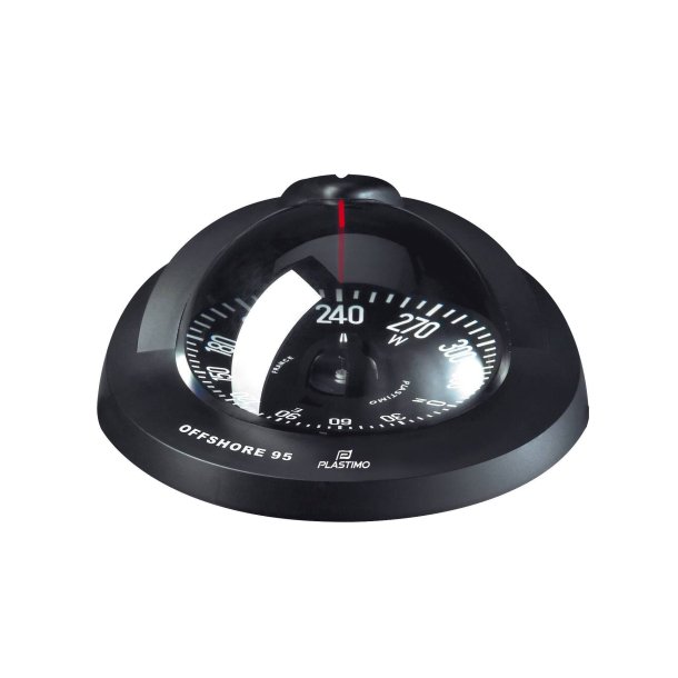 Plastimo Offshore Compass 95 Flush Mount with Black or White housing and flat or conical card. Designed for 6–10 meter boats. Flush-mounted with shock-resistant construction, LED lighting, and ISO 613 certification. Built for performance in all boating conditions.

