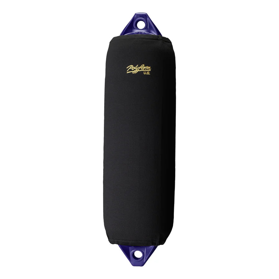 Polyform F Series fender cover made from soft, UV-resistant, marine-grade fabric. Designed to protect both the boat hull and fender from wear and tear. Easy to slip on, washable, and tailored for a tight fit on F Series fenders. Ideal for yachts, cruisers, and heavy-duty marine use.