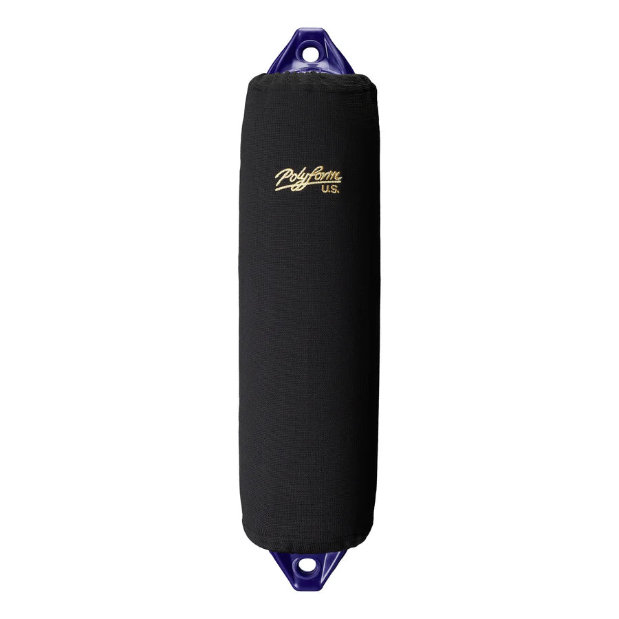 Polyform F Series fender cover made from soft, UV-resistant, marine-grade fabric. Designed to protect both the boat hull and fender from wear and tear. Easy to slip on, washable, and tailored for a tight fit on F Series fenders. Ideal for yachts, cruisers, and heavy-duty marine use.