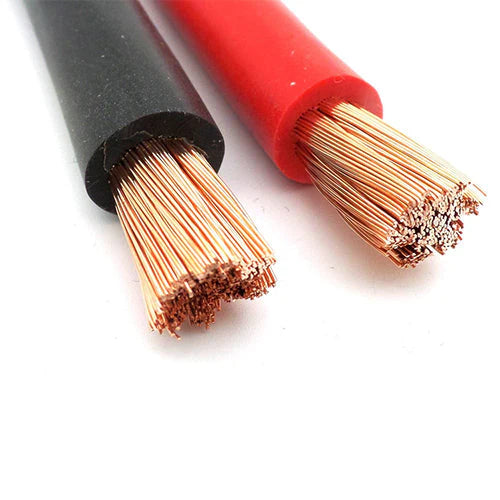 RR Kabel flexible copper cable available in sizes 10 mm² to 95 mm² with red and black insulation. Ideal for high-current electrical connections in marine, automotive, solar, and industrial applications. Durable, heat-resistant, and easy to install.

