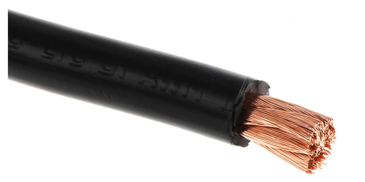 RR Kabel flexible copper cable available in sizes 10 mm² to 95 mm² with red and black insulation. Ideal for high-current electrical connections in marine, automotive, solar, and industrial applications. Durable, heat-resistant, and easy to install.

