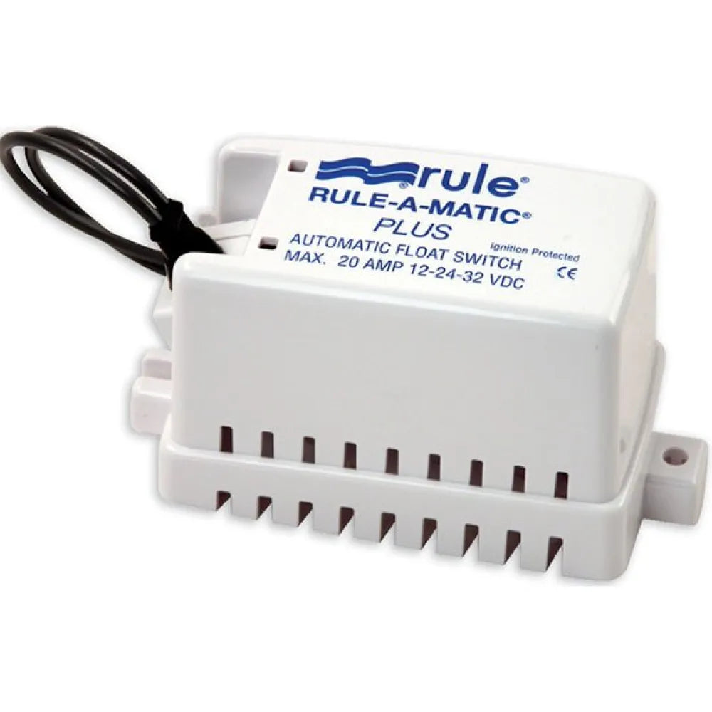 RULE-A-MATIC® Plus Float Switch M40A for automatic bilge pump activation in marine applications. Compact, corrosion-resistant float switch designed for reliable, hands-free water level control in boat bilges and livewells. Easy to install and maintain.

