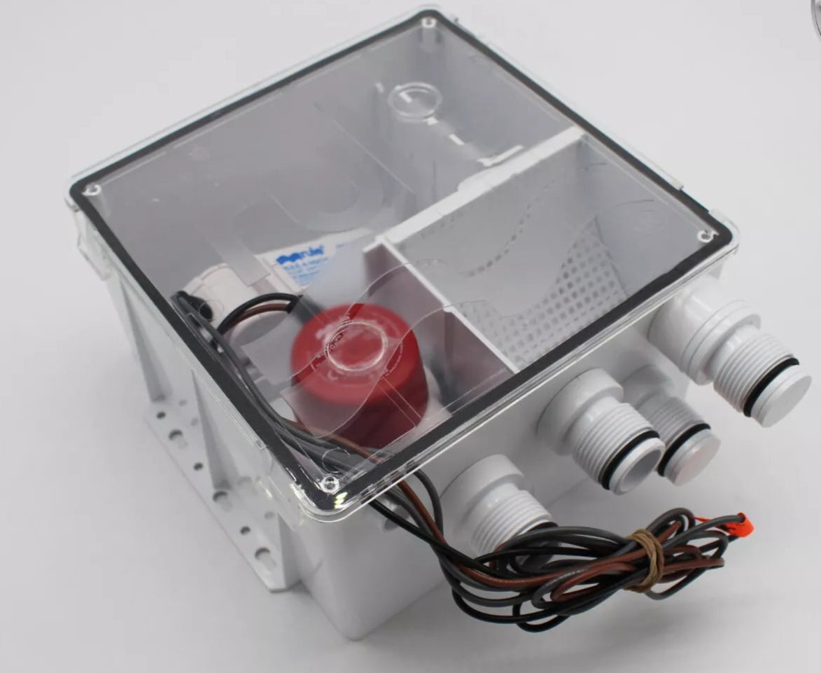 RULE Shower Drain Box Model 99B with built-in 1100 GPH pump designed for fast, efficient drainage in marine and RV showers. Compact, durable, and easy to install, providing reliable water removal to prevent flooding and keep shower areas dry.

RULE Shower Drain Box Model 99B with built-in 1100 GPH pump designed for fast, efficient drainage in marine and RV showers. Compact, durable, and easy to install, providing reliable water removal to prevent flooding and keep shower areas dry.

