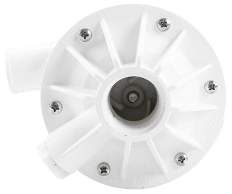 RULE Tournament Series Dual Port Livewell Pump with 1600 GPH (6054 LPH) flow rate. Dual-port design provides enhanced water circulation for livewell and bait tanks. Durable corrosion-resistant build ensures reliable marine performance in fishing and boating applications.
