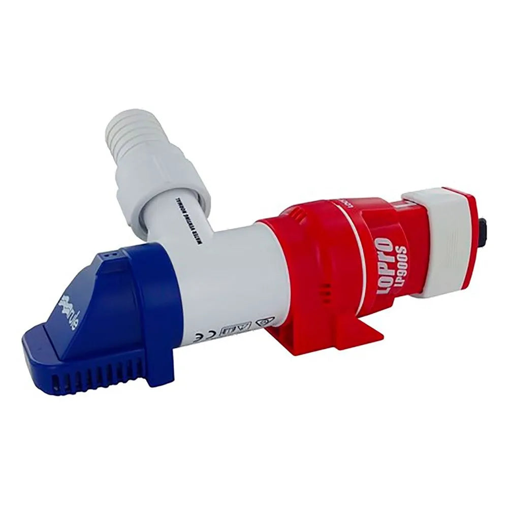 Rule LoPro Series Bilge Pump LP900S with 900 GPH capacity. Low-profile, compact design for efficient bilge water removal on boats. Corrosion-resistant and quiet operation. Compatible with 12V and 24V marine electrical systems for reliable performance.

