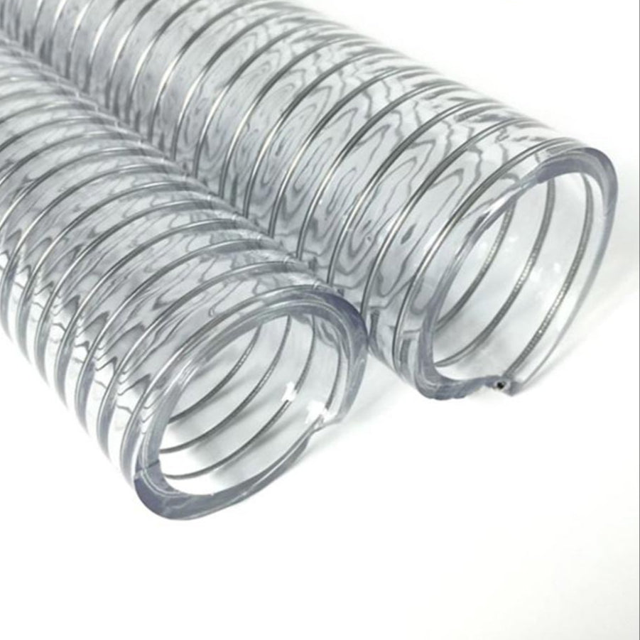Clear STEEL WIRE HOSE ITALFLEX with durable steel wire reinforcement providing excellent flexibility and kink resistance. Suitable for industrial, marine, and general applications where visual monitoring of fluid flow is needed. Multiple sizes available.