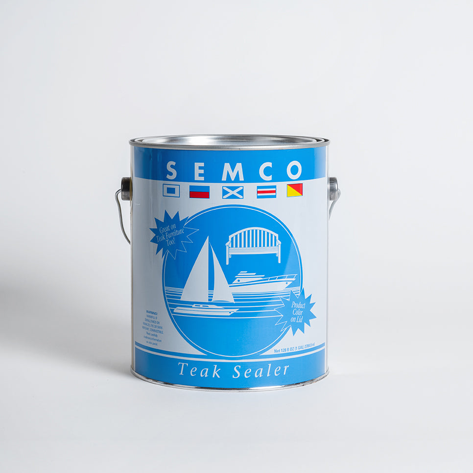 Semco Natural Teak Sealer (1 Gallon) offers a durable, clear protective coating that preserves the natural look of teak wood. Ideal for marine and outdoor furniture, it protects against moisture, UV damage, and stains while enhancing the wood’s grain with a natural, non-glossy finish.