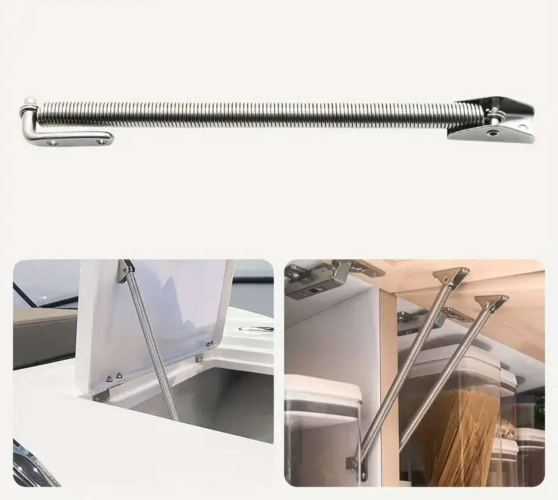 Stainless Steel 304 Spring Hatch Holder for marine vessels, providing secure and durable hatch cover support. Resistant to corrosion and built for longevity in marine conditions, ensuring reliable performance on boats and yachts.