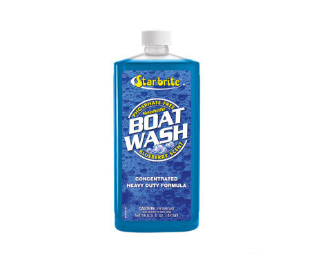 Star Brite Boat Wash 473 ml bottle – marine-grade cleaner that removes salt, dirt, and grime from boats. Safe for fiberglass, vinyl, and painted surfaces. Biodegradable formula ideal for regular cleaning and shine maintenance.