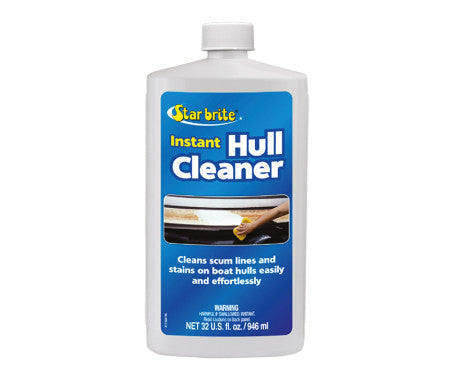 Star Brite Instant Hull Cleaner bottle – powerful marine cleaner that instantly removes yellowing, waterline stains, rust, and grime from fiberglass hulls. Easy to apply, no heavy scrubbing needed. Safe for gelcoat and painted marine surfaces.