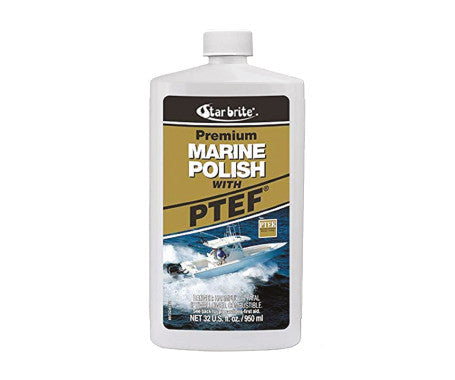 Star Brite Premium Marine Polish with PTEF – high-performance polish that protects fiberglass, metal, and painted surfaces from UV damage, salt, and stains. Creates a long-lasting, slick barrier for easy cleaning and enhanced shine with PTEF technology.

