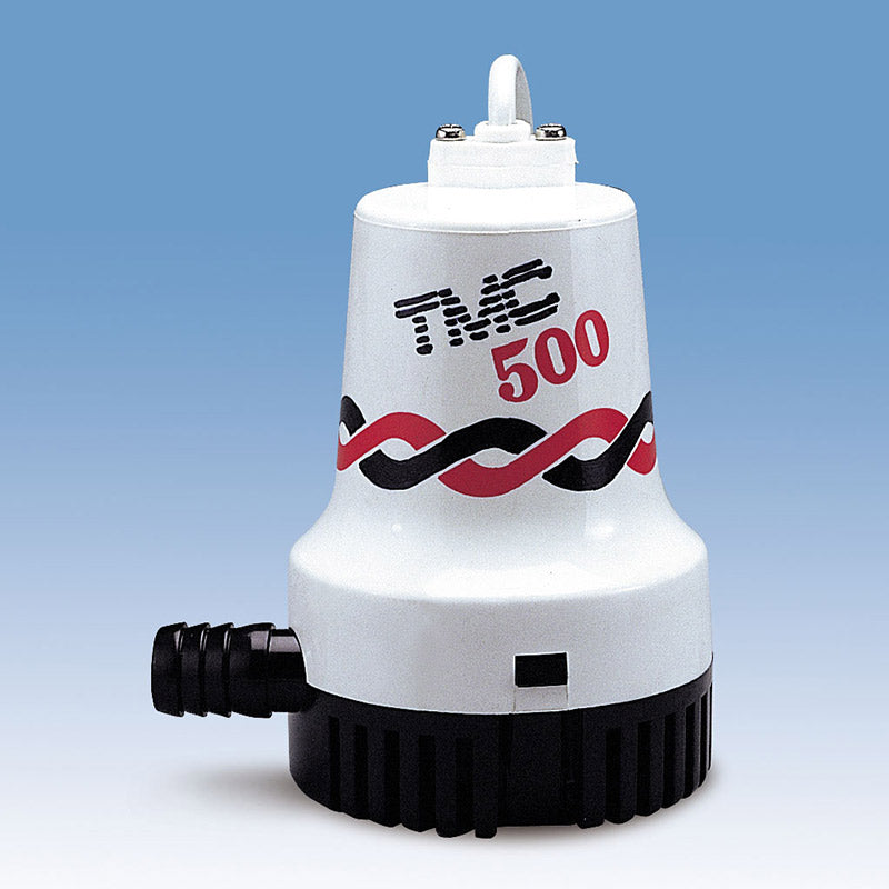 TMC-03303 T20 Series Bilge Pump rated for 500 GPH, ideal for small marine vessels. Compact and submersible design ensures quiet, efficient operation. Available in 12V and 24V. Corrosion-resistant and easy to install for effective bilge water removal.