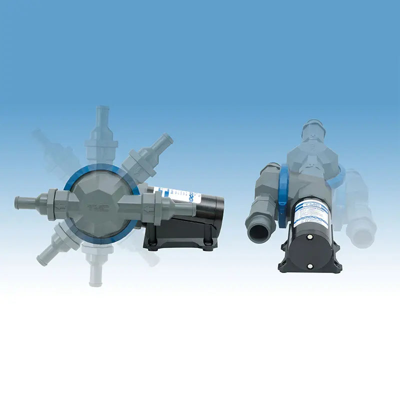 Marine-grade TMC-0620921 toilet waste pump for boats and yachts. Designed for compact installation, corrosion resistance, and efficient waste removal. Ideal for marine sanitation systems requiring reliable, low-maintenance pumping solutions.

