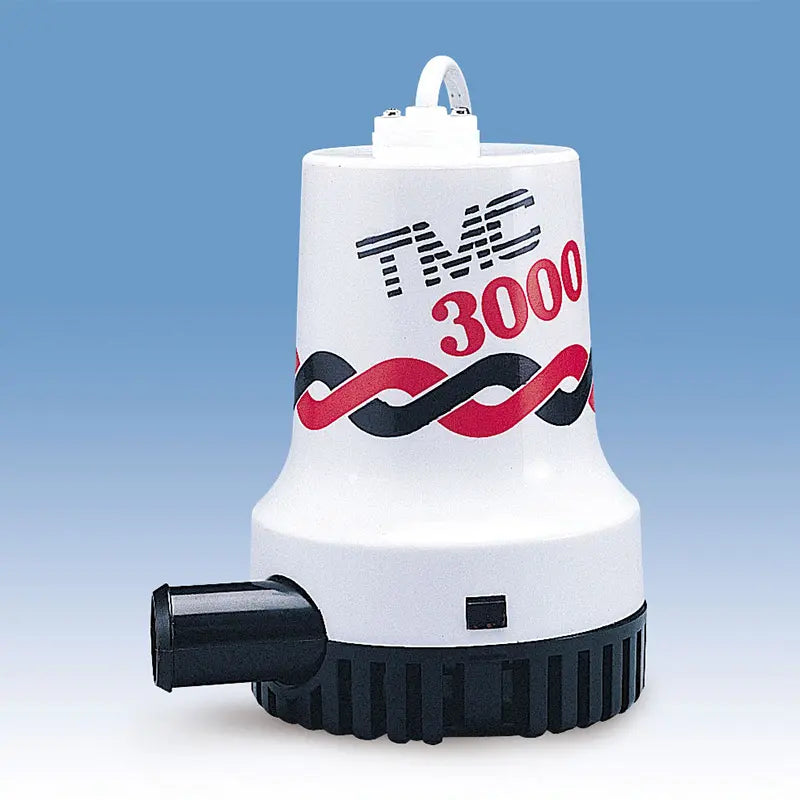 TMC-06604 submersible bilge pump with 3000 GPH flow rate, available in 12V and 24V models. Ideal for high-capacity water removal on boats and marine systems. Corrosion-resistant housing, quiet operation, and easy installation for reliable performance.

