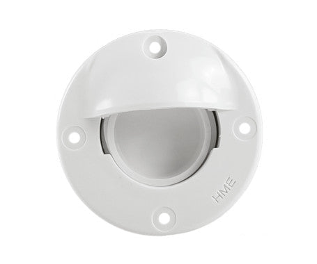 TMC 0360901-12V plastic drain socket for marine and RV use. Compact 12V-powered unit made from durable, corrosion-resistant plastic for effective drainage in tight spaces. Ideal for sinks, showers, or utility drains on boats, caravans, and other mobile water systems.