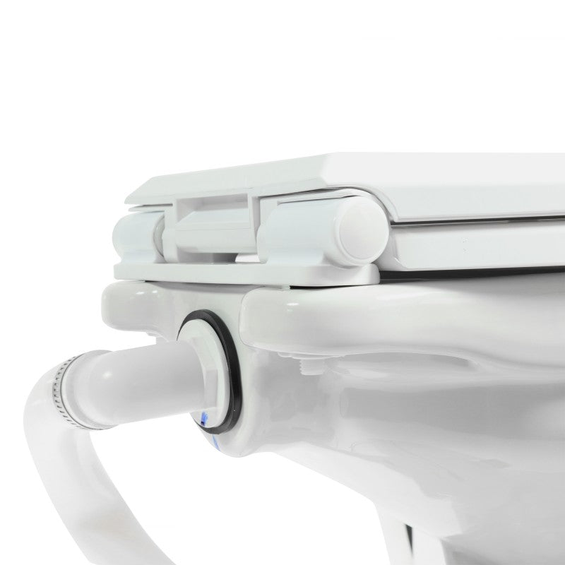 TMC Electric Marine Toilet with small bowl, standard plastic seat, and included switch box. Space-saving marine toilet for compact boat heads. 12V and 24V compatible with corrosion-resistant materials. Ideal for inland, coastal, and offshore vessels.

