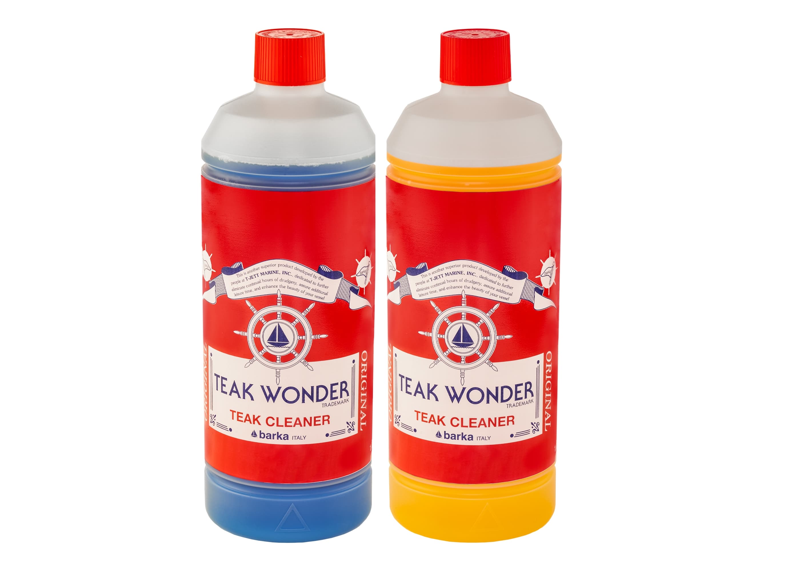 Teak Wonder® Teak Brightener 1 Litre bottle – non-caustic, eco-friendly teak wood brightener that restores natural golden hue by removing gray discoloration. Safe for marine decks, furniture, and trim, without damaging marine paints or hardware.

