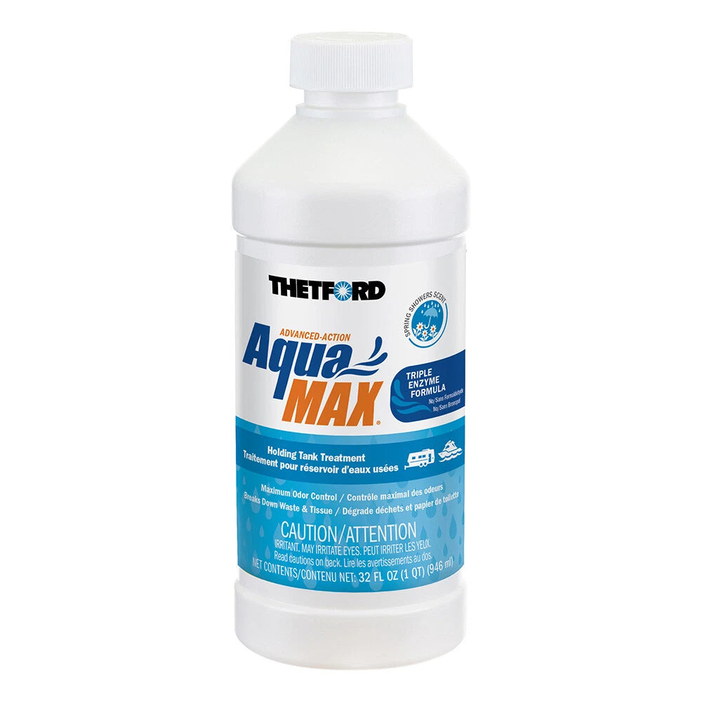Thetford Aqua‑Kem Original RV holding tank treatment 946 ml bottle—liquid formula that breaks down waste, reduces odors, and prevents clogs in RV black water tanks; safe for septic and sewer systems; ideal for camping, travel, and full-time RV use.

