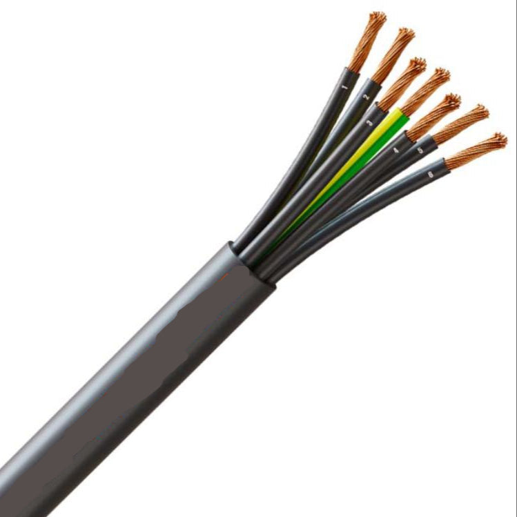 Top Cable H07RN-F 1.5mm² 7-core black rubber flexible cable, rated 90°C. Suitable for control and signal systems in marine, industrial, and outdoor use. Highly durable, oil/UV-resistant, and flexible for tough environments.
