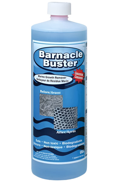 Trac Ecological Barnacle Buster Concentrate – 946 ml bottle of marine-safe scale remover to dissolve barnacles, zebra mussels, calcium, rust, lime & scale in engines, A/C, heat exchangers. Biodegradable and easy to use.