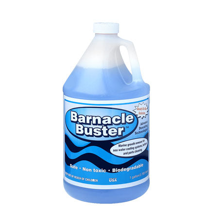 Trac Ecological Barnacle Buster Concentrate 1 Gal jug – marine-grade, non-toxic, biodegradable scale remover for barnacles, zebra mussels, calcium, rust & lime in engines, A/C, heat exchangers, piping, and sea strainers. Effective in just 4 hrs.