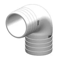 Tru-Design 90° Hose Connector made from glass-reinforced polymer for marine use. Designed to provide a strong, corrosion-free right-angle hose connection. Ideal for tight installations in plumbing systems onboard boats. UV-resistant and safe for fresh, grey, or black water.

Let me know if you’d like versions with thread details (BSP m