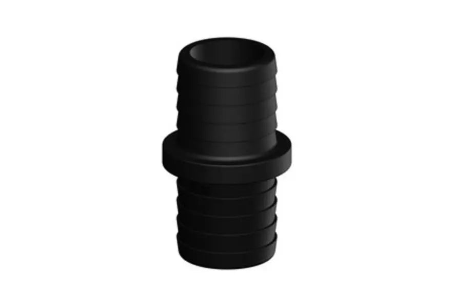TruDesign Straight Connector made from black glass-reinforced nylon composite. Designed to securely connect two hoses in a straight line within marine plumbing setups. UV-resistant, corrosion-proof, and ideal for fresh, grey, or black water systems. Lightweight and easy to install.