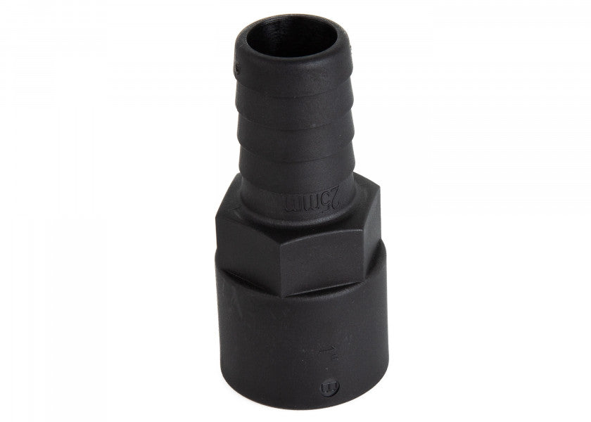 TruDesign long thread tail fitting with female BSP thread in black GRP. Designed for secure marine hose connections through hulls or bulkheads. Corrosion- and UV-resistant, suitable for diesel, petrol, and water systems. Lightweight, durable, and easy to install on any hull type.

