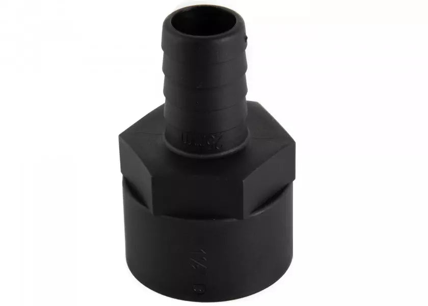 TruDesign long thread tail fitting with female BSP thread in black GRP. Designed for secure marine hose connections through hulls or bulkheads. Corrosion- and UV-resistant, suitable for diesel, petrol, and water systems. Lightweight, durable, and easy to install on any hull type.

