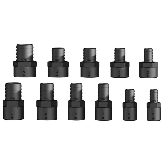 TruDesign long thread tail fitting with female BSP thread in black GRP. Designed for secure marine hose connections through hulls or bulkheads. Corrosion- and UV-resistant, suitable for diesel, petrol, and water systems. Lightweight, durable, and easy to install on any hull type.

