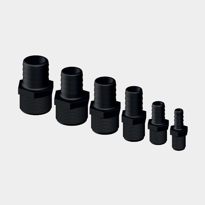 TruDesign long thread tail fitting with black male BSP thread. Made from glass-reinforced nylon composite for superior strength and corrosion resistance. Designed for marine plumbing—ideal for diesel, bilge, or freshwater lines. Secure, lightweight, and UV-resistant for hull or tank use.

