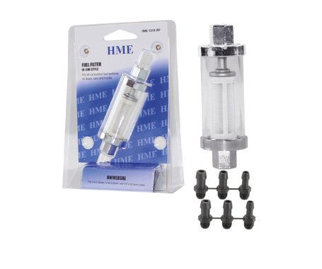 Universal See-Through Inline Fuel Filter – Fits 1/4