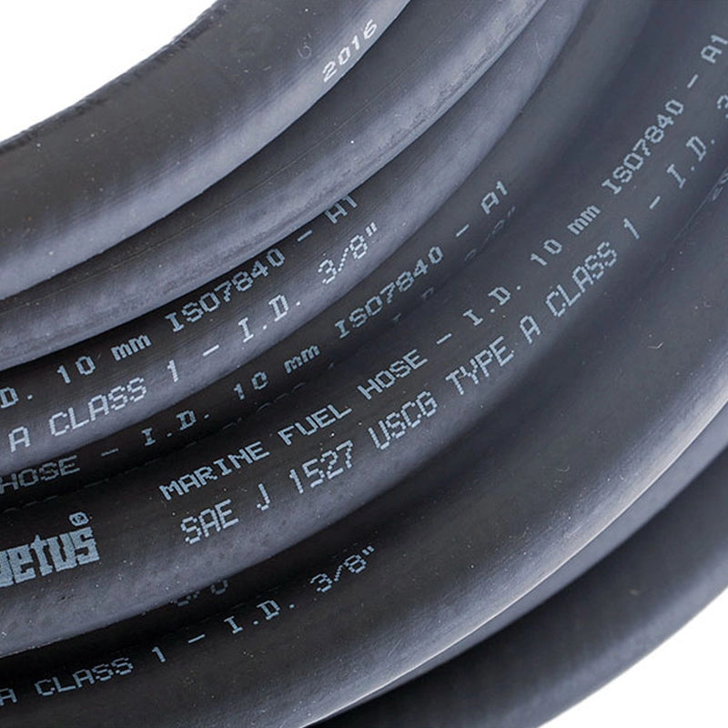 Vetus A1 marine fuel hose available in 6mm to 25mm inner diameters, supplied in 30m coils. Compatible with diesel and petrol, designed for marine fuel systems. Durable and flexible construction ensures safe and reliable fuel transfer on boats and yachts.

